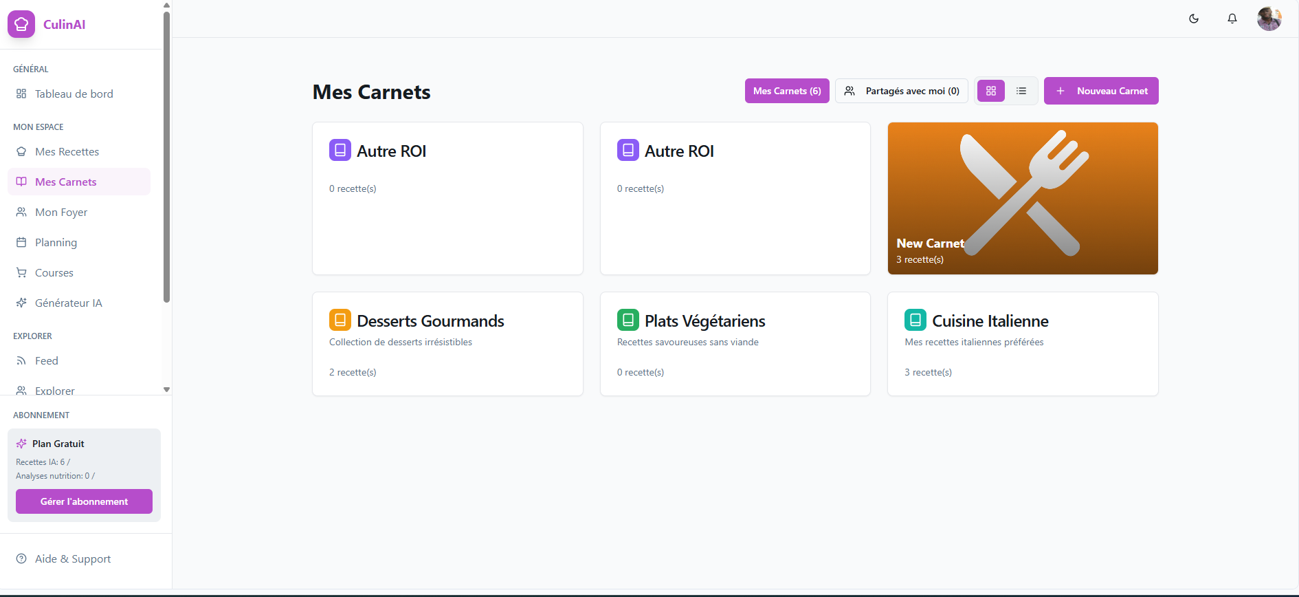 MyCookyBook AI features